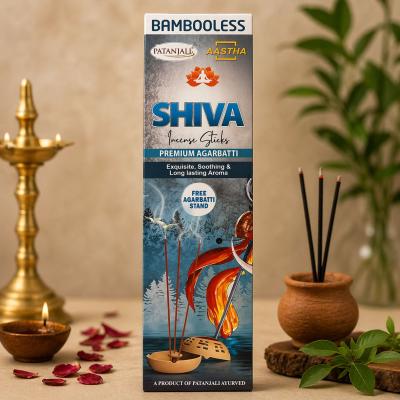 Bring home peace, purity, and divine fragrance with Patanjali Aastha Shiva Incense Sticks (Bambooless Premium Agarbatti).